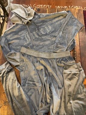 Juicy Couture Gray velvet Track Suit